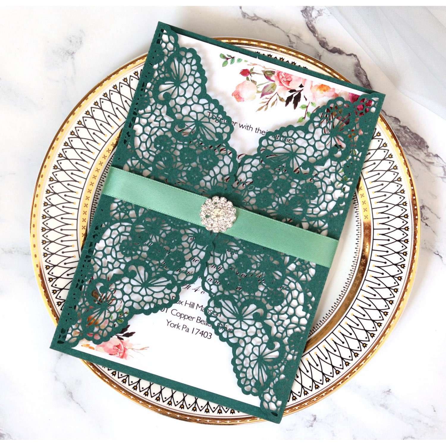 Bottle Green Invitation Card Beautiful Invitation Card Wedding Card